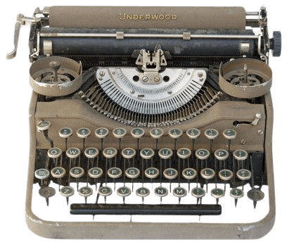 beige underwood typewriter