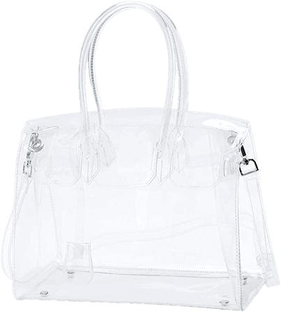 Torostra Fashion Clear PVC Purse Bags for Womens See Through Plastic Bag for Working Waterprof Transparent Handbags: Handbags: Amazon.com