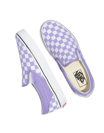 VANS Checkerboard Classic Slip-On Violet Tulip & True White Womens Shoes - LILAC - 346266762 | Tillys