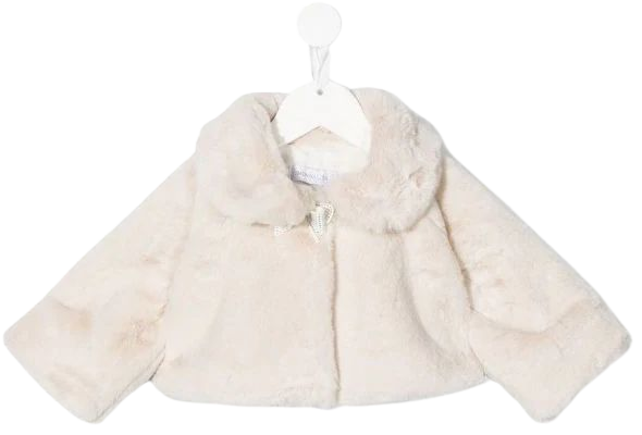 Monnalisa faux-fur cropped coat