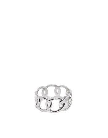 Topshop ring in silver chain link | ASOS