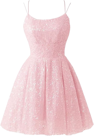 Amazon.com: Sequin Homecoming Dresses for Teens Sparkly Tulle A Line Spaghetti Straps Short Prom Dress 2023: Clothing, Shoes & Jewelry