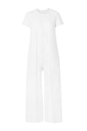 Stretch-crepe Jumpsuit - White
