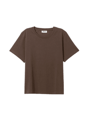 Essence Standard T-shirt - Dark brown - Weekday WW