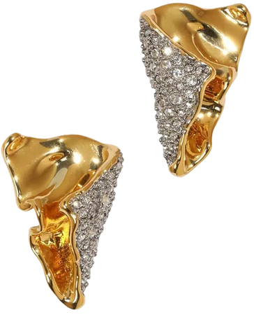 Alexis Bittar Solanales Crystal Folded Earrings | Neiman Marcus