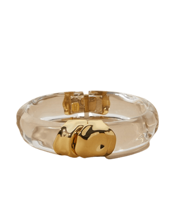 Molten Gold Hinge Bracelet - Clear | ALEXIS BITTAR