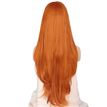 Wish | Orange Yellow Color Natural Hairline Heat Resistant Hair High Density Hand Tied Layered Synthetic Lace Front Party Wigs