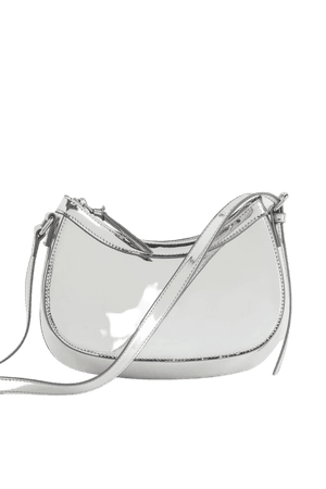 Shimmering metallic mini bag - Silver-coloured - Ladies | H&M US