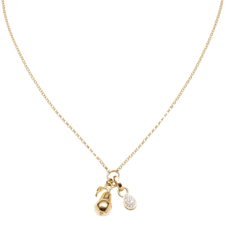 18K Yellow Gold Pear & Pave Chain Necklace & Medallion with Diamond – FoundRae