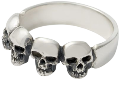 4 Small Skulls Ring - The Great Frog