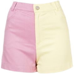 pink yellow shorts