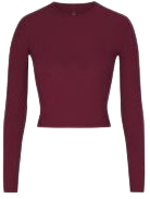 Soft Lounge Long Sleeve Crop Top - Cocoa | SKIMS