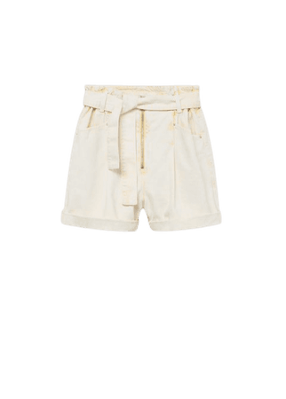 100% linen shorts - Women | Mango USA