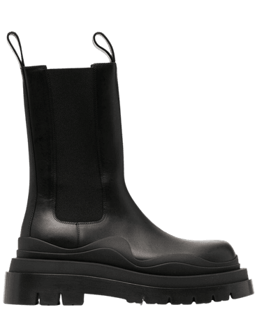 Shop Bottega Veneta Tire leather boots
