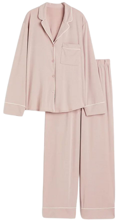 Pajama Shirt and Pants - Dusty pink - Ladies | H&M US