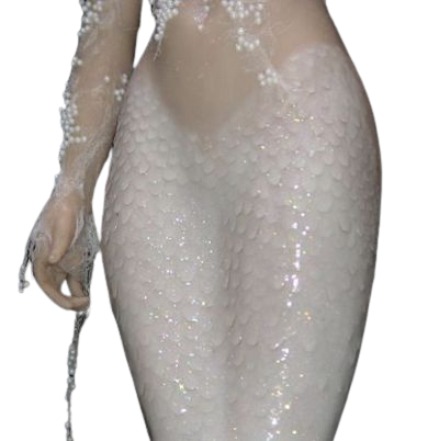 white mermaid fin scales
