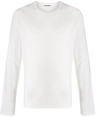 Jil Sander Long Sleeve Top JPUQ707513MQ248308 White | Farfetch