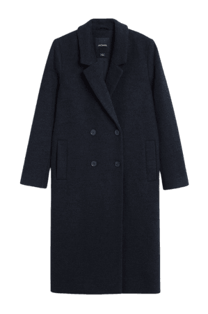 Classic double-breasted coat - Dark blue - Coats - Monki WW
