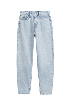Mom Loose Ultra High Jeans - Light denim blue - Ladies | H&M US