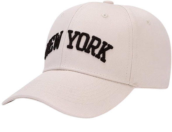 Amazon.com: WODXCOR Classic Baseball Cap New York Embroidery 100% Cotton Adjustable Dad Hat Men and Women (Beige) : Everything Else