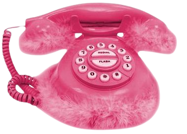 fuzzy pink phone png