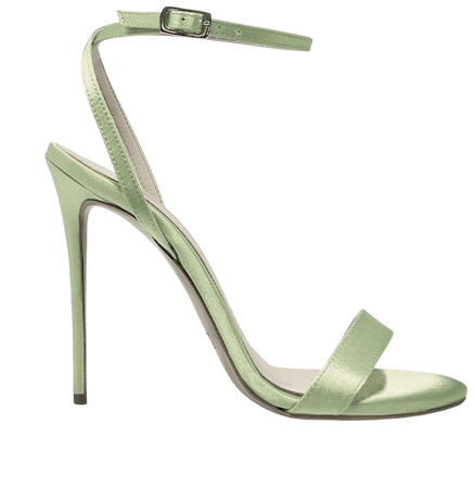 mint pastel green satin sandals