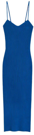 Rib-knit Slip Dress - Bright blue - Ladies | H&M US