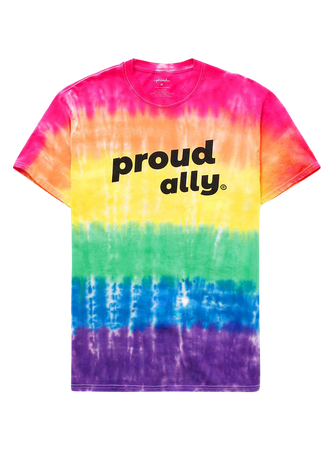 The Phluid Project Proud Ally Rainbow Tie-Dye T-Shirt