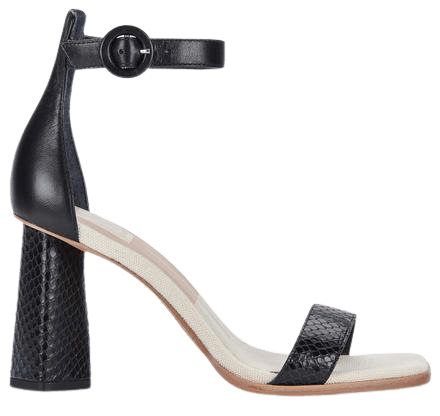 FIONNA HEELS IN BLACK EMBOSSED LEATHER – Dolce Vita