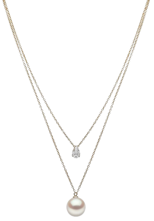 Yoko London 18kt Yellow Gold Starlight Pearl And Diamond Necklace - Farfetch