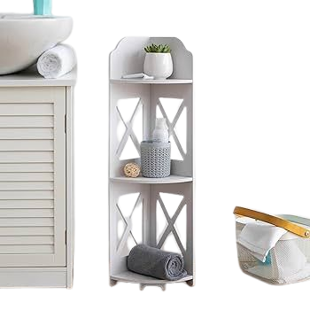 Amazon.com: TuoxinEM Corner Shelves Stand Great for Small Space,Toilet Paper Stand for Bathroom Organizer,Waterproof Stand Fit for Toilet Paper Holder Storage, White : Home & Kitchen