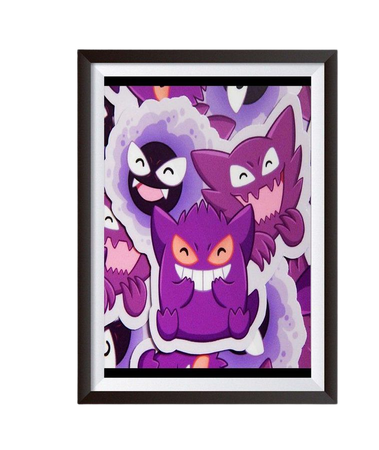 Ghost pokemon framed poster