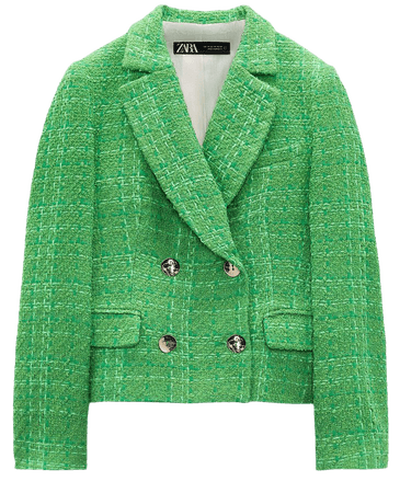 DOUBLE BREASTED TEXTURED WEAVE JACKET | ZARA United States