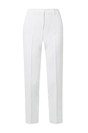 Samantha Crepe Straight-leg Pants - White