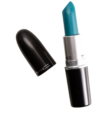 Aquamarine blue lipstick