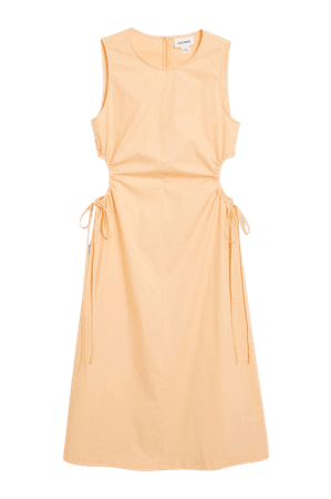 Cut-out maxi dress - Light orange - Midi dresses - Monki WW