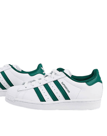 adidas Originals Superstar sneakers in white and green | ASOS