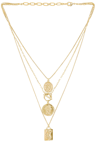 Amber Sceats Layered Coin Necklace in Gold | REVOLVE