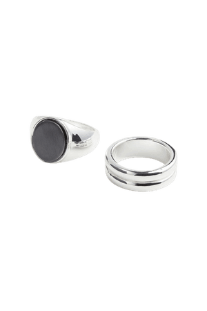 2-pack Rings - Silver-colored - Men | H&M US
