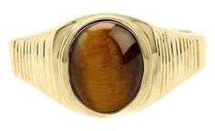tiger eye signet ring