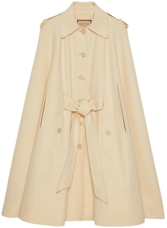 Gucci cape-detail single-breasted Coat - Farfetch