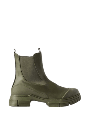 Rubber Chelsea Boots - Army green