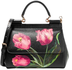 black floral bag