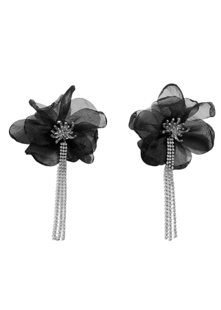 Floral rhinestone earrings - Women | Mango USA