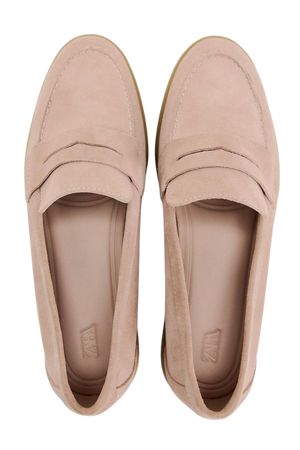 SUEDE LOAFERS - Pink | ZARA United States