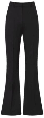Reiss Black Effie Regular Extreme Flare Trousers | REISS USA