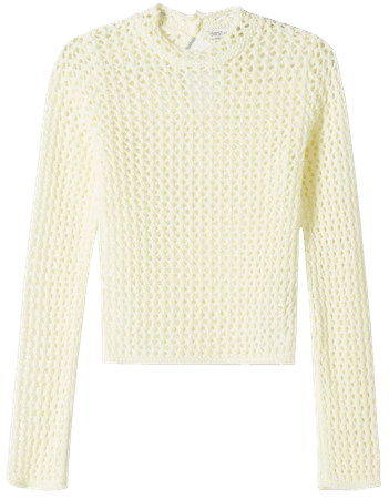 High neck open knit sweater - Sweaters and cardigans - Woman | Bershka