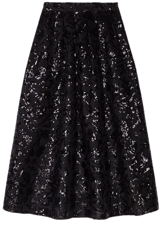 224JUPON Embroidered sequin maxi skirt - Skirts & Shorts - Maje.com
