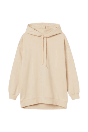Oversized Cotton Hoodie - Light beige - Ladies | H&M US
