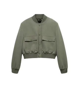 Bomber jacket with shoulder pads - Women | Mango USA